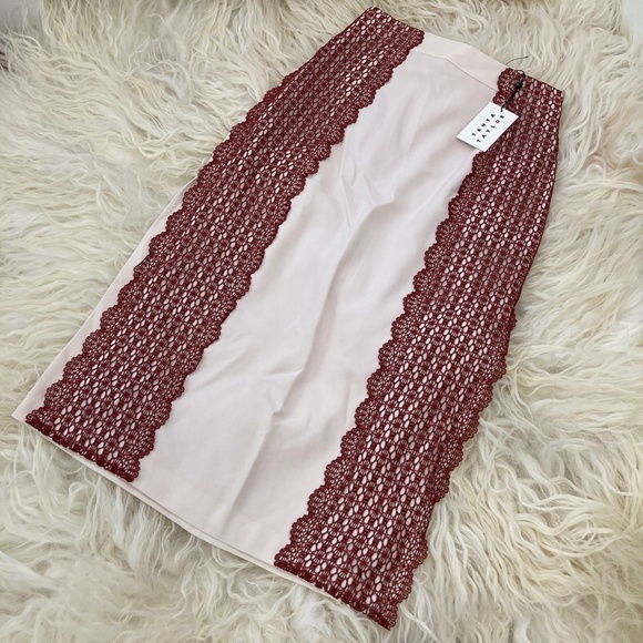 TANYA TAYLOR Crochet-Paneled Simmons Skirt - Picture 3 of 12